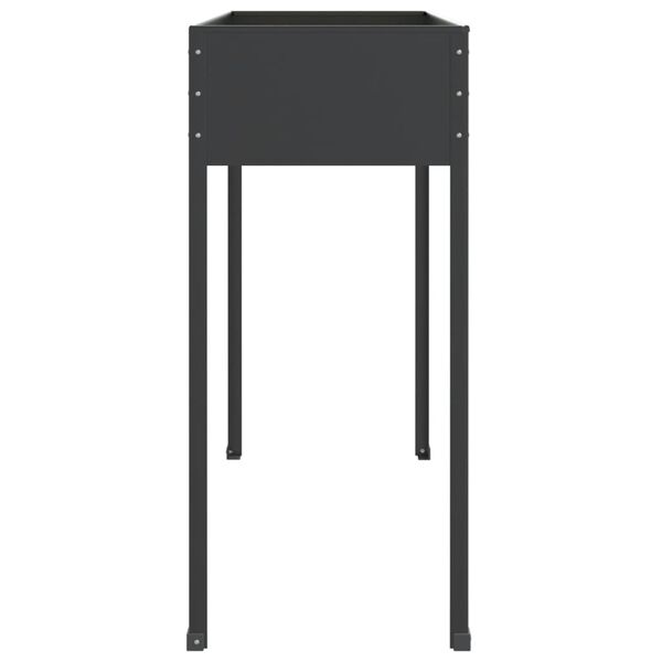 vidaXL Garden Planters 2 pcs Anthracite Galvanised Steel