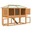 vidaXL Animal Rabbit Cage Double Floor Wood