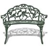 vidaXL Garden Bench 100 cm Cast Aluminium Green