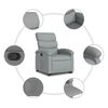vidaXL Stand up Recliner Chair Light Grey Fabric