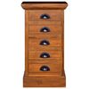 vidaXL 5-Drawer Cabinet 35x30x60 cm Solid Teak Wood
