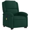 vidaXL Electric Stand up Massage Recliner Chair Dark Green Velvet