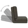 vidaXL Folding Floor Chair Dark Grey Fabric