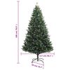 vidaXL Artificial Hinged Christmas Tree 300 LEDs & Ball Set 180 cm