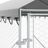 vidaXL Outdoor Dog Kennel with Roof Silver 2x6x2.5 m Galvanised Steel
