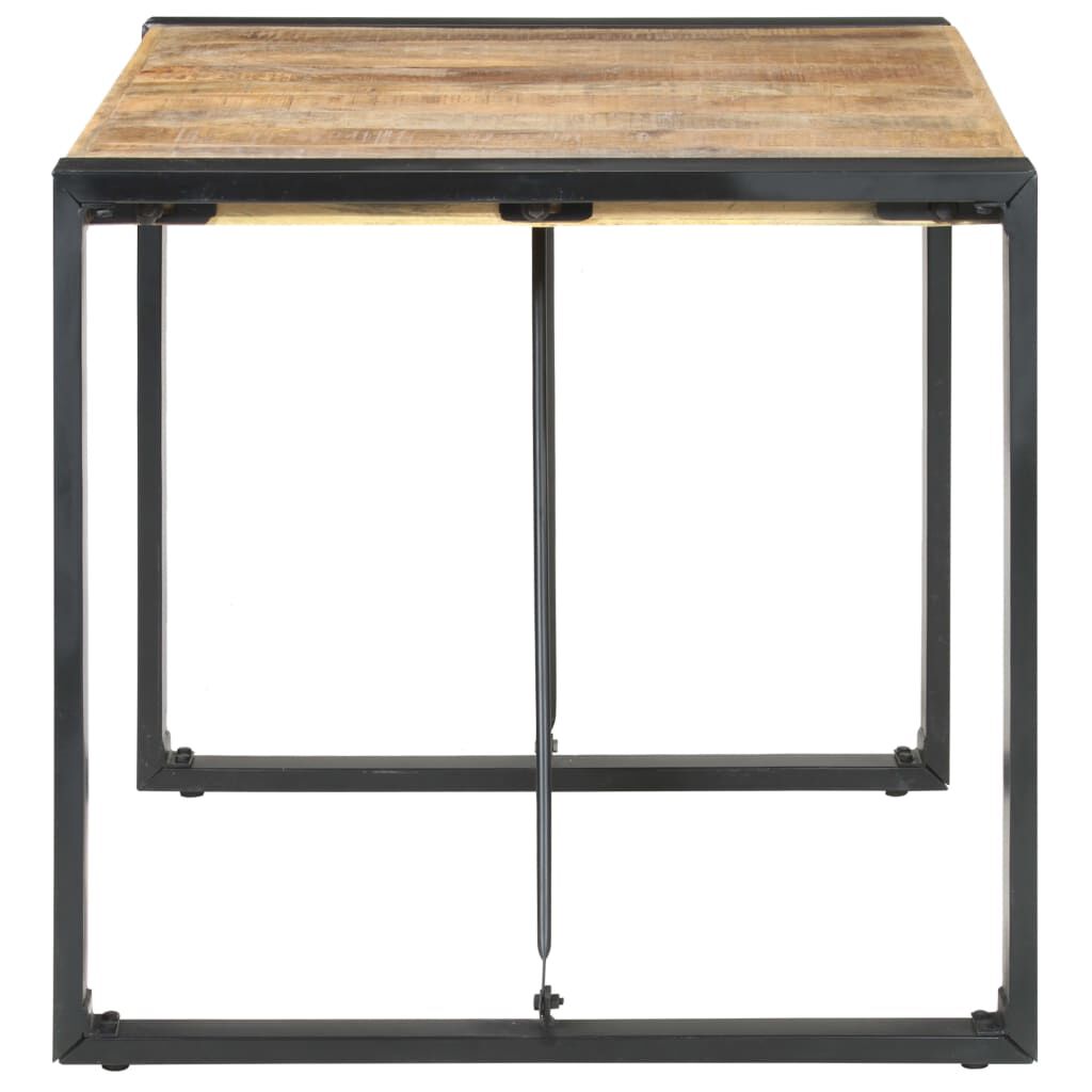 vidaXL Dining Table 80x80x75 cm Rough Mango Wood