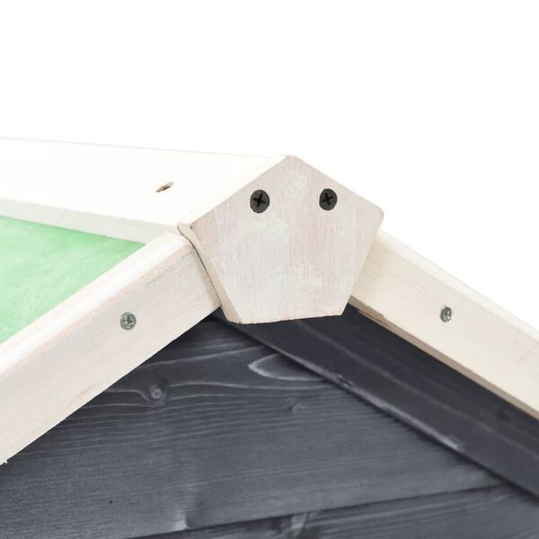 vidaXL Rabbit Hutch Grey and White 140x63x120 cm Solid Firwood