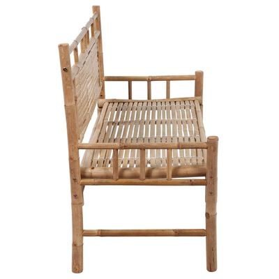 vidaXL Garden Bench with Cushion 120 cm Bamboo