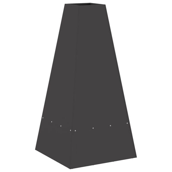 vidaXL Fire Pit Black 50 x 50 x 100 cm Cold-rolled steel