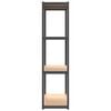 vidaXL 4-Layer Storage Shelf Anthracite Steel&Engineered Wood