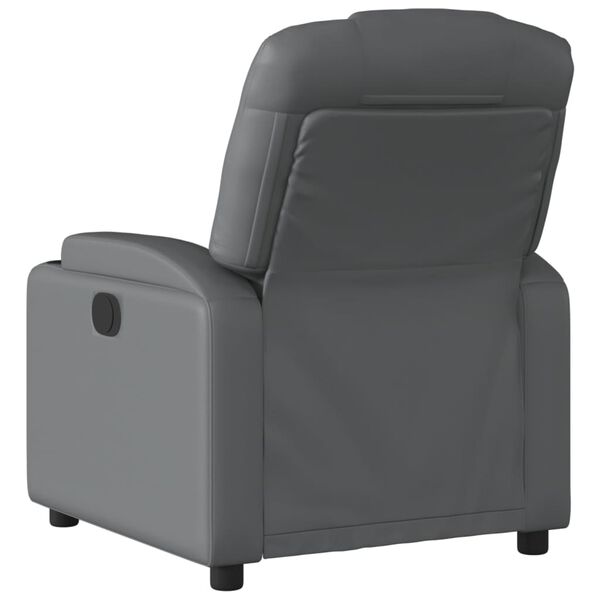 vidaXL Recliner Chair Grey Faux Leather
