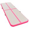 vidaXL Inflatable Gymnastics Mat with Pump 700x100x10 cm PVC Pink