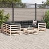 vidaXL 7 Piece Garden Sofa Set with Cushions Solid Wood Pine