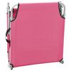 vidaXL Folding Sun Lounger Steel and Fabric Pink