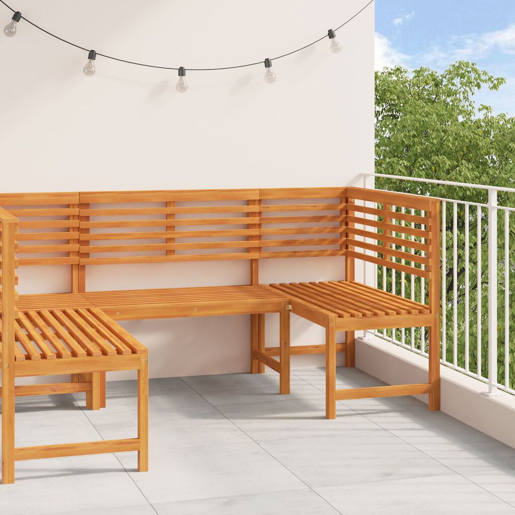 vidaXL 3-Piece Garden Bench Set - Solid Acacia Wood