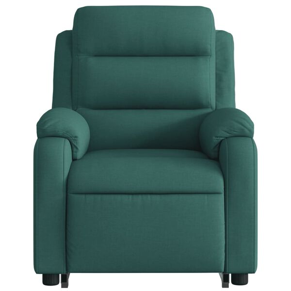 vidaXL Electric Stand up Massage Recliner Chair Dark Green Fabric