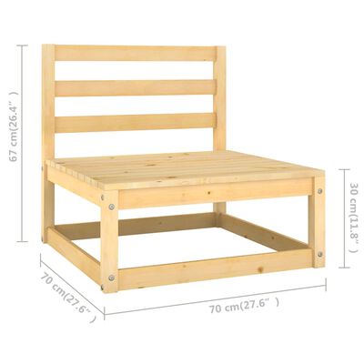 vidaXL 10 Piece Garden Lounge Set with Cushions Solid Pinewood