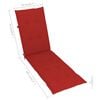 vidaXL Outdoor Deck Chair with Footrest and Cushion Solid Acacia Wood