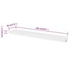 vidaXL Wall Shelves 4 pcs White 100 cm