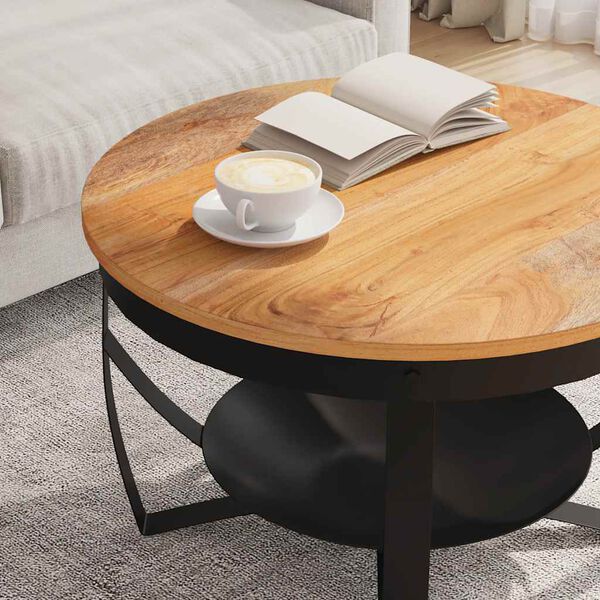 vidaXL Coffee Table Ø68x43 cm Solid Acacia Wood