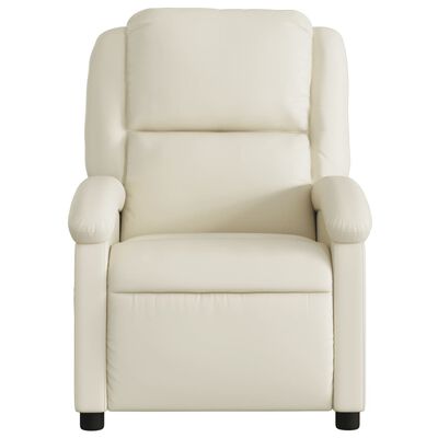 vidaXL Recliner Chair Cream Faux Leather