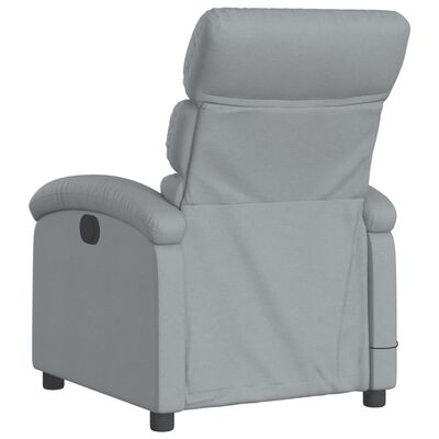 vidaXL Electric Massage Recliner Chair Light Grey Fabric