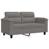 vidaXL 2-Seater Sofa Dark Grey 120 cm Microfibre Fabric