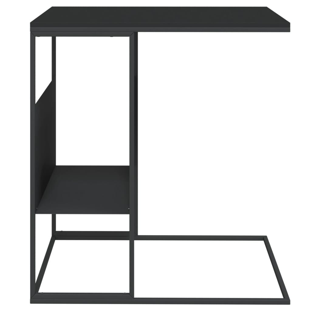 vidaXL Side Table Black 55x36x59.5 cm Engineered Wood