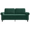 vidaXL 2-Seater Sofa Dark Green 140 cm Velvet