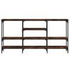 vidaXL Console Table Smoked Oak 160x29x80 cm Engineered Wood