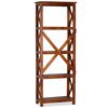 vidaXL Bookshelf Solid Acacia Wood Honey Finish 60x30x160 cm