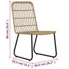 vidaXL 3 Piece Bistro Set Poly Rattan Oak
