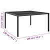 vidaXL Garden Table Anthracite 130x130x72 cm Steel and Glass
