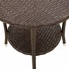 vidaXL Reclining Garden Chairs 2 pcs with Table Brown Poly Rattan