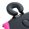 vidaXL 4-Zone Foldable Massage Table Aluminium Black and Pink