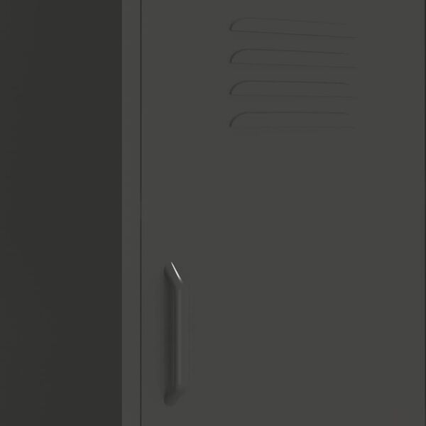 vidaXL Storage Cabinet Anthracite 42.5x35x101.5 cm Steel