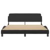 vidaXL Bed Frame "Dover" Black and White 152x203 cm Queen Faux Leather
