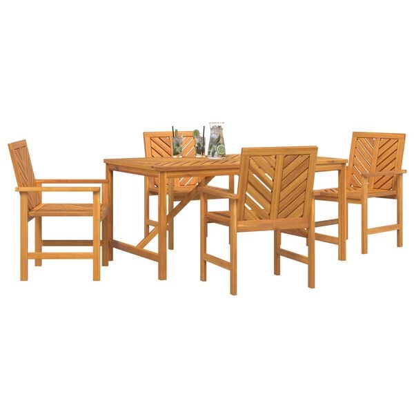 vidaXL 4 Piece Garden Dining Set Solid Wood Acacia