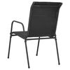 vidaXL 3 Piece Garden Dining Set Black Steel