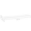 vidaXL Floating Wall Shelf Oak and White 120x23.5x3.8 cm MDF