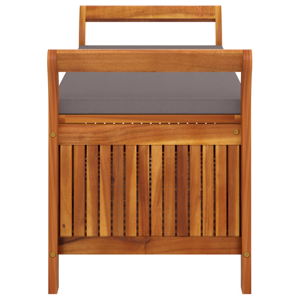 vidaXL Garden Storage Bench with Cushion 126 cm Solid Wood Acacia