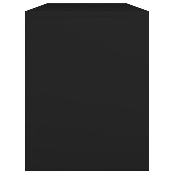 vidaXL Dressing Stool Black 70x35x45 cm Engineered Wood