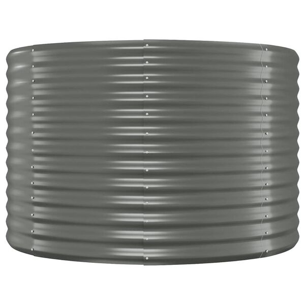 vidaXL Garden Raised Bed Powder-coated Steel 100x100x68 cm Grey
