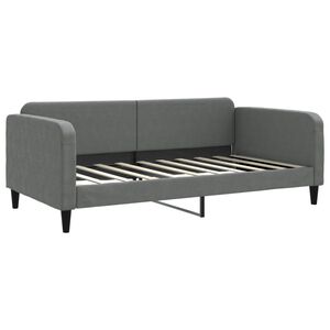 vidaXL Day Bed without Mattress Dark Grey 100x190 cm Fabric