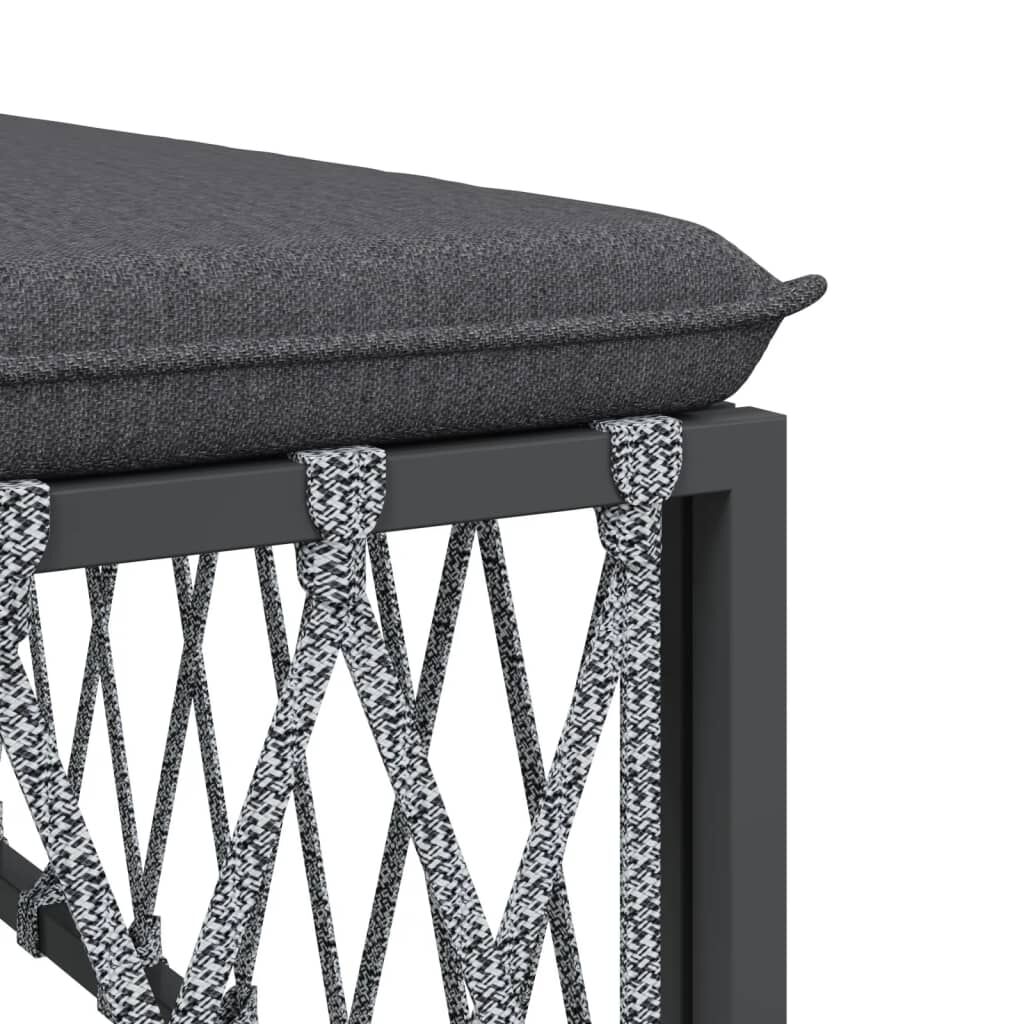 vidaXL 8 Piece Garden Lounge Set with Cushions Anthracite Steel