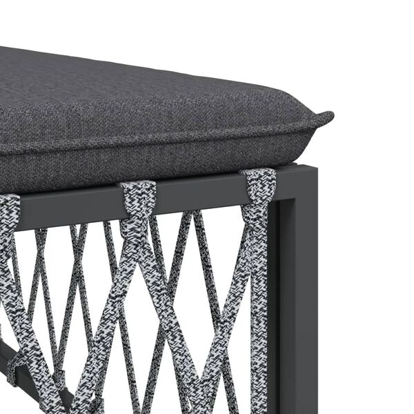 vidaXL 8 Piece Garden Lounge Set with Cushions Anthracite Steel