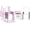 vidaXL 3 Piece Bistro Set with Cushions Brown Poly Rattan