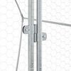 vidaXL Chicken Cage Silver 200x105x182 cm Galvanised Steel