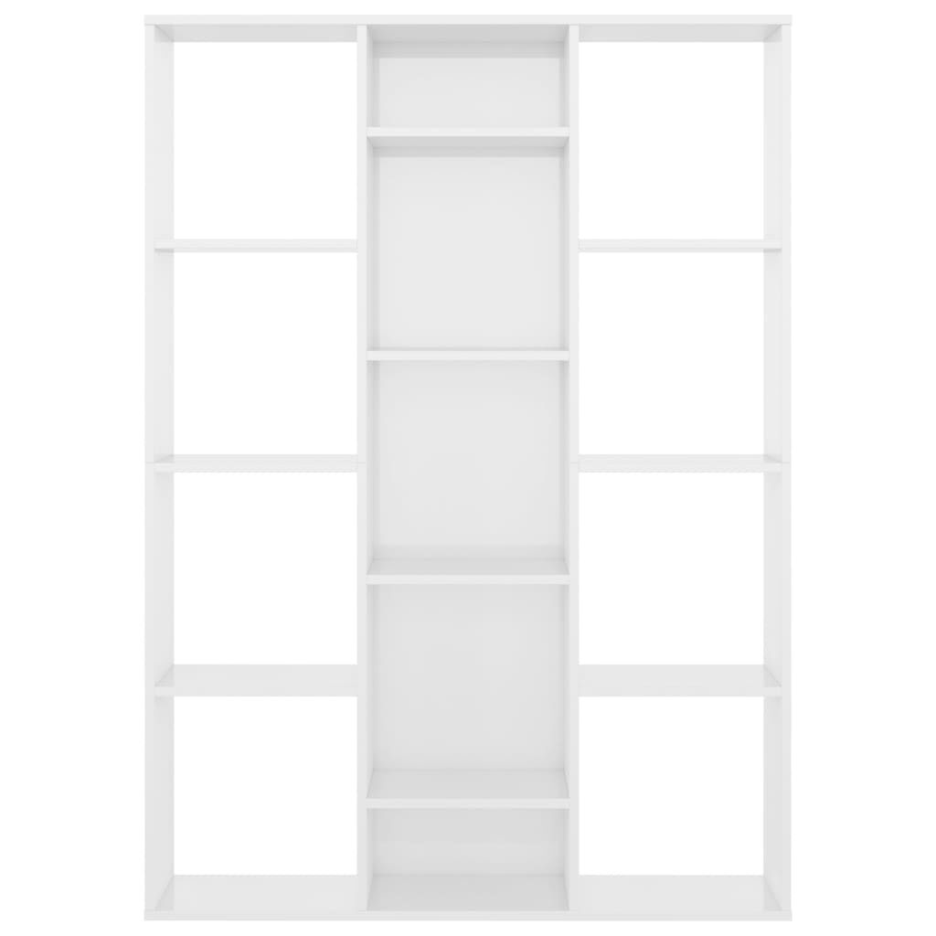vidaXL Room Divider/Book Cabinet High Gloss White 100x24x140 cm Engineered Wood