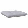 vidaXL Garden Footstool with Grey Cushion Solid Pinewood